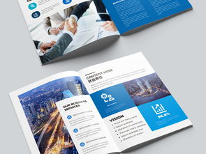 大气蓝色企业形象宣传画册 AI模板助力品牌专业呈现